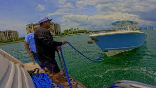 Miami to Bimini on 100ft Yacht towing 32 ft Tender