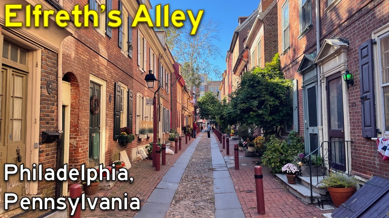 America's Oldest Residential Street - Elfreth's Alley 4K Walking Tour | Philadelphia, PA
