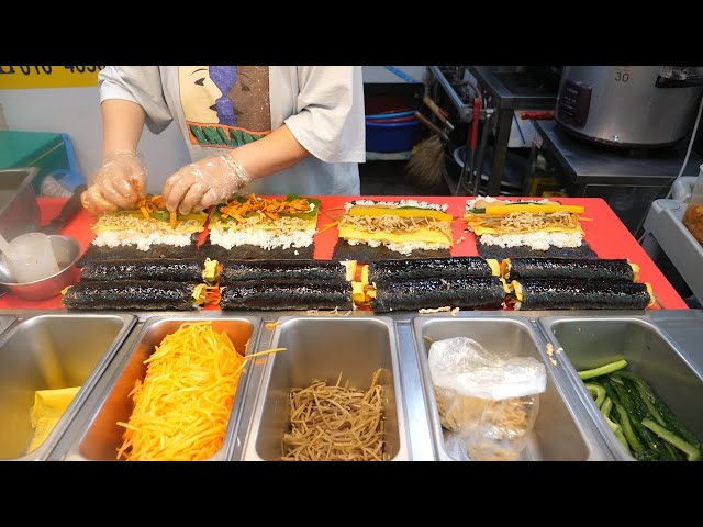 Spicy Rice Roll, Gimbap - Korean Street Food