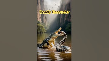 The python takes the crocodile! #python #crocodile #bird #river #trending #fypシ