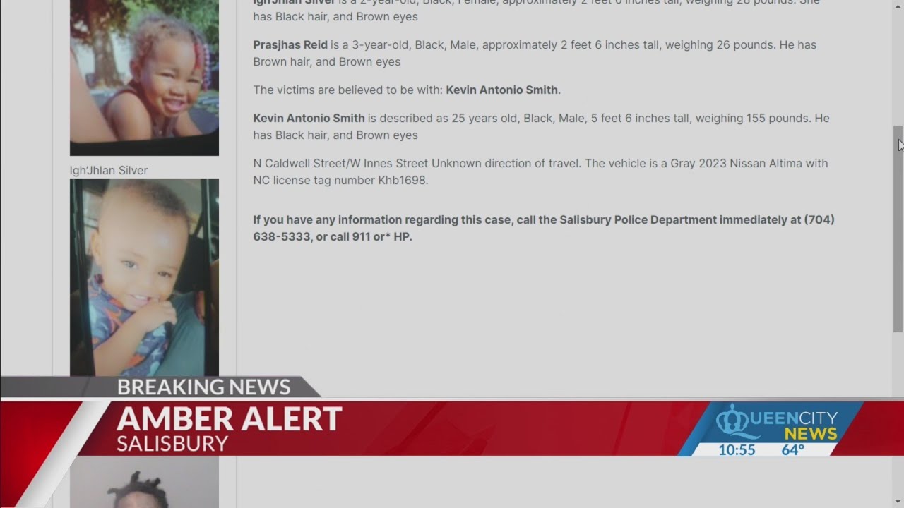 Amber Alert issued for two Salisbury children, ages 2 and 3 - YouTube