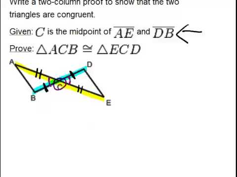SAS Triangle Congruence: Examples (Geometry Concepts) - YouTube