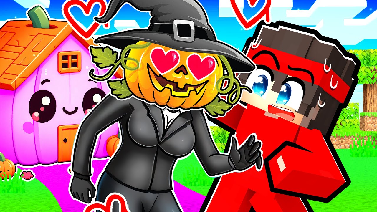 Pumpkin Woman has a CRUSH on ME in Minecraft!