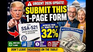 🚨 SUBMIT THIS 1-PAGE FORM NOW! Increase Your Social Security by Up to 32%