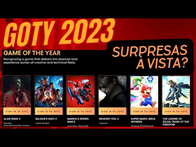 LISTA OFICIAL DE INDICADOS AO GOTY DE 2023! QUAL O SEU FAVORITO