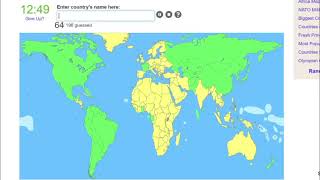 Typing all countries in the world: Timelapse