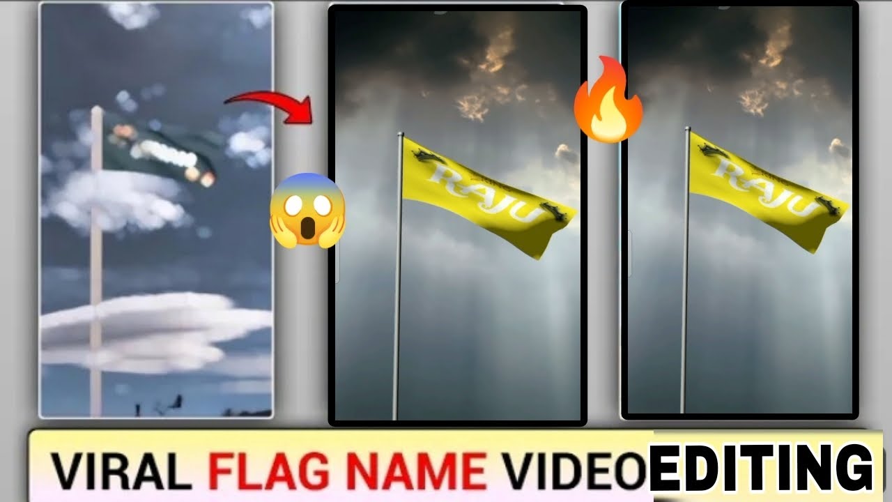 Flag Name Video Editing | Instagram Viral Flag Name Video Kaise Banaye