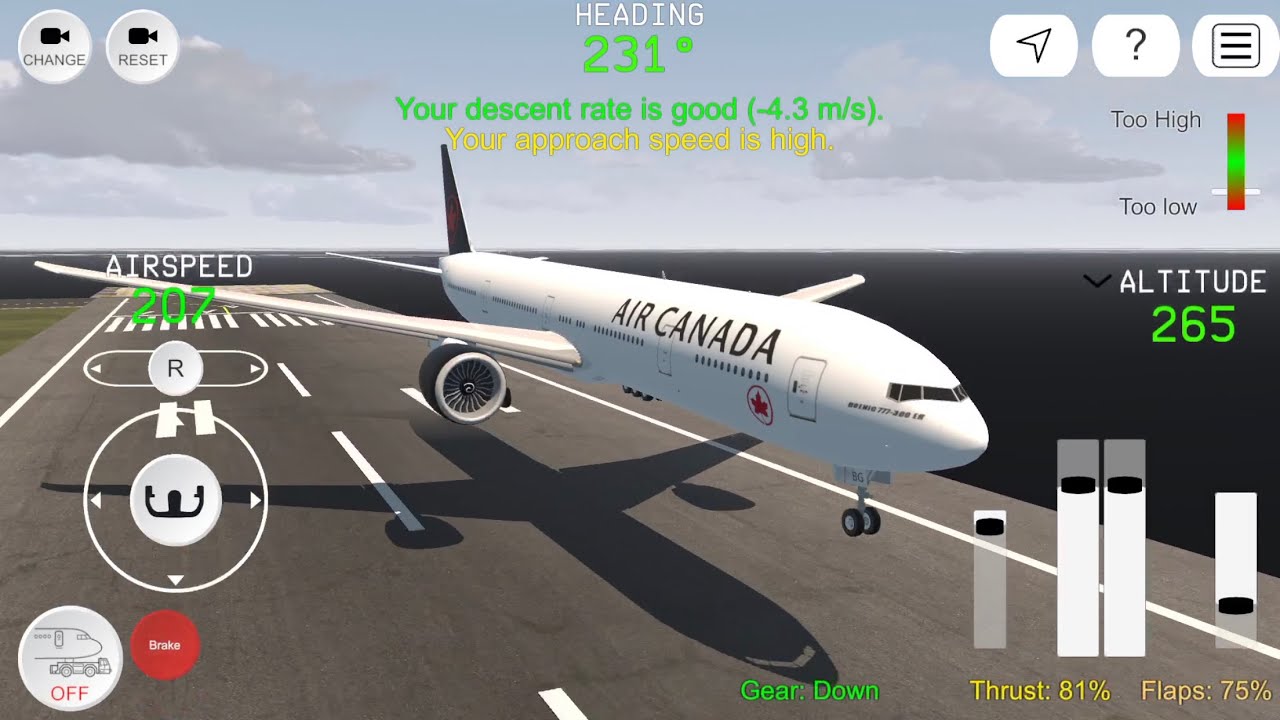 RC FS Advanced Flight Simulator Unlock Air Canada B777 New Game Play ...