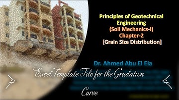 Soil Mech-1 Chapter-2 Part-8 Grain Size EXCEL and EXCEL Template File (In the description below)