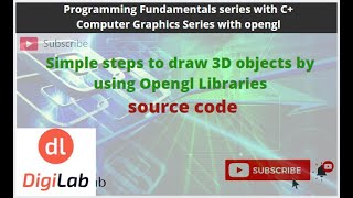 How to create 3D objects or shapes  by using Opengl libraries | Code Example
