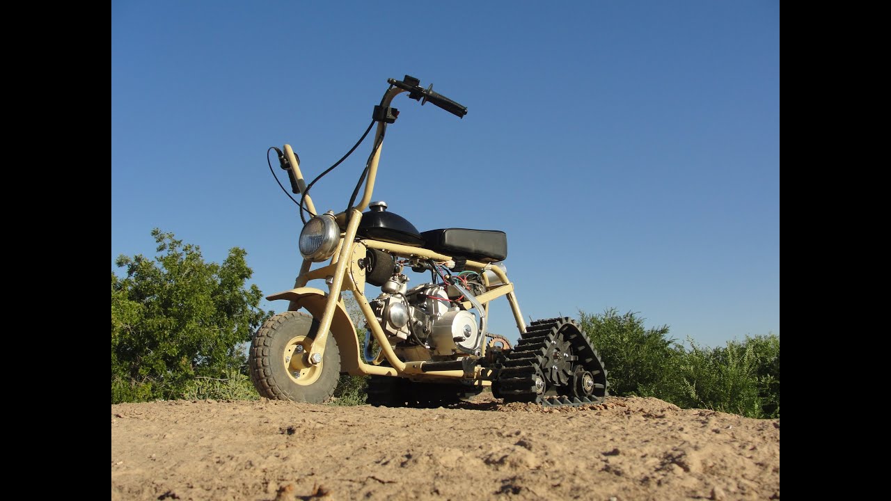 Minibike with Tracks!  Mistakes were made...