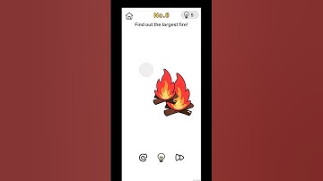 Brain out level 6 find out the largest fire walkthrough and solution