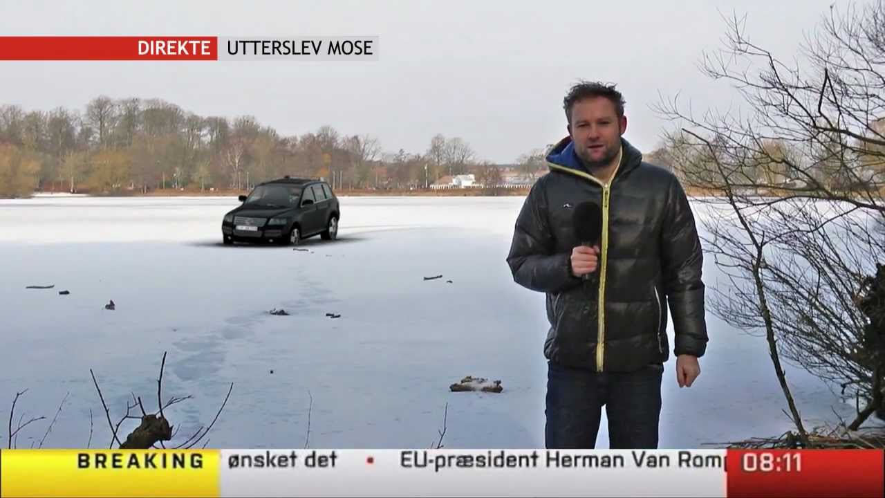 Car Goes through the Ice On Live TV