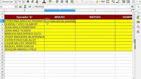 C2-2-03. Funciones de texto en LibreOffice Calc