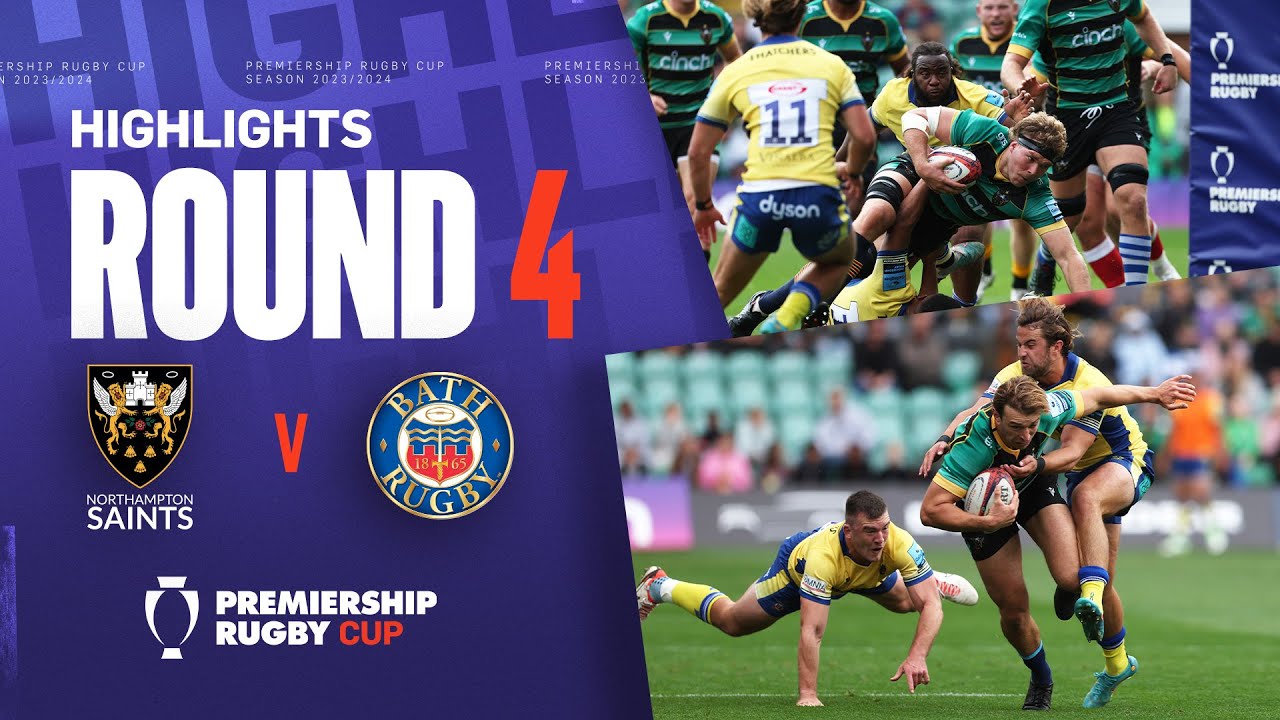 Northampton Saints v Bath - HIGHLIGHTS Down To The Wire! Premiership Cup 2023/24