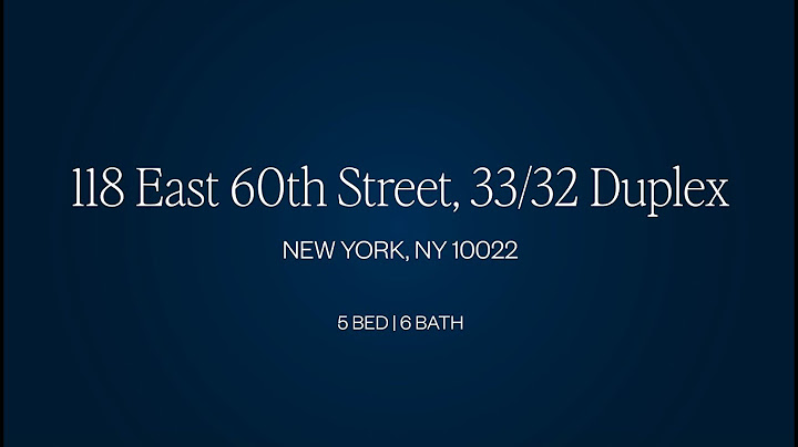 118 E 60th St, 33/32 Duplex