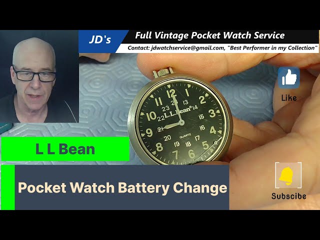 L L Bean Pocket Watch Battery Change - YouTube