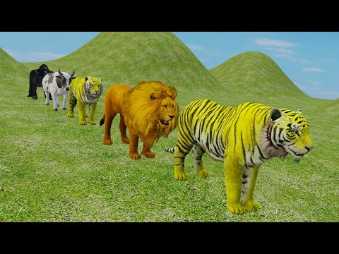 Cow Mammoth Elephant Gorilla Lion Hippo Guess The Right Key ESCAPE ROOM CHALLENGE Animals Cage Game