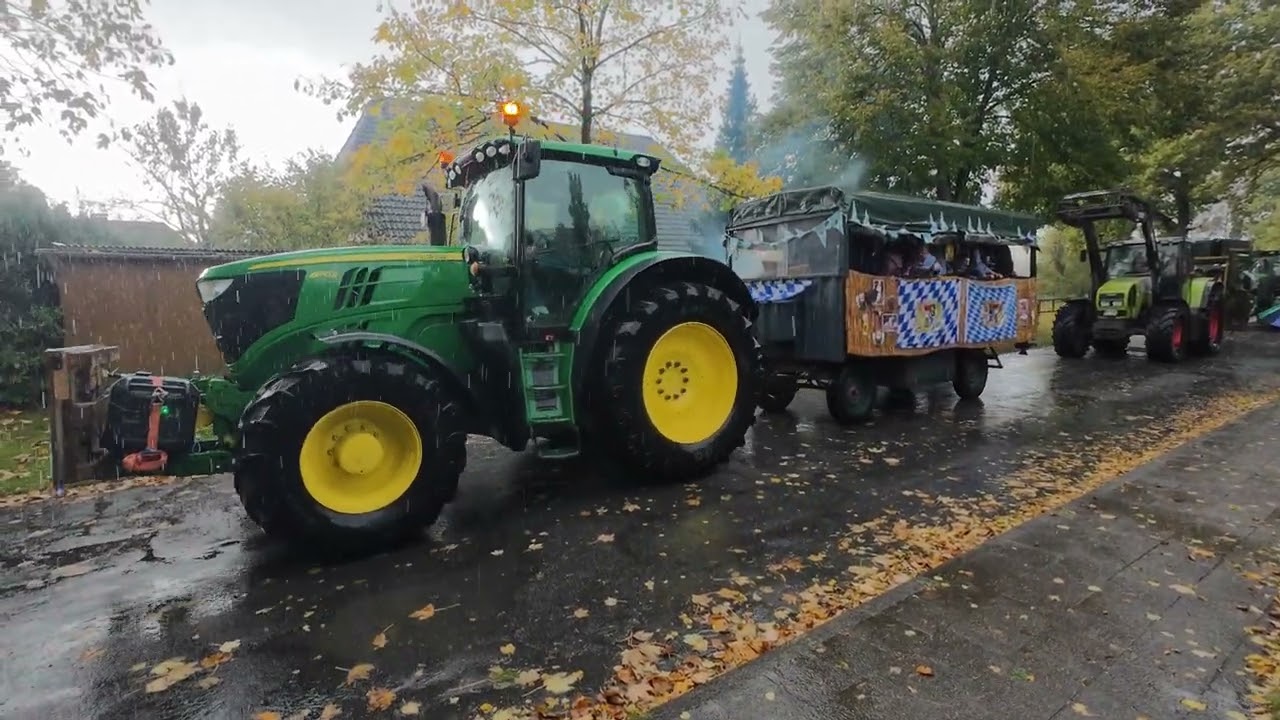 🌧️🚜 Erntewagenumzug Mulsum  am 13.10.2024  🚜 - "Ferienhaus Landblick, "Mulsumer Jäger"  u. a." -  🌧️