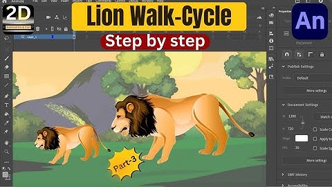 lion animation/lion Walk Cycle/adobe animate tutorial in hindi/animate cc tutorial hindi/2dAnimation