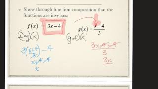 proof of inverses by function composition