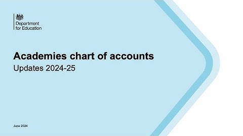 Academies chart of accounts updates 2024/25