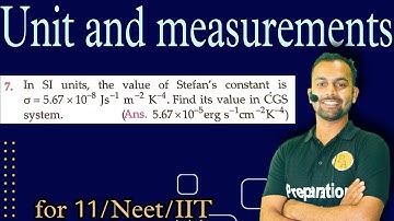 Pfp-7 unit and measurements : Pfp-7 unit and measurements : In SI units ,the value of Stefan