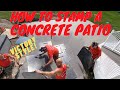 How to stamp a concrete patio, Victory style