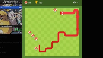Google Snake Game - Multi Mode - 5 Apples - 50 Apples in 33.100