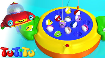 🎁TuTiTu Builds a Fishing Game - 🤩Fun Toddler Learning with Easy Toy Building Activities🍿