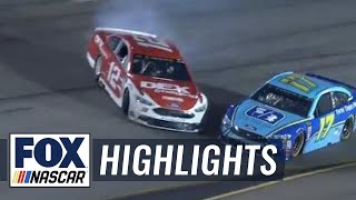 Brad Keselowski narrowly escapes wreck between Blaney & Stenhouse Jr | 2018 RICHMOND | NASCAR on FOX