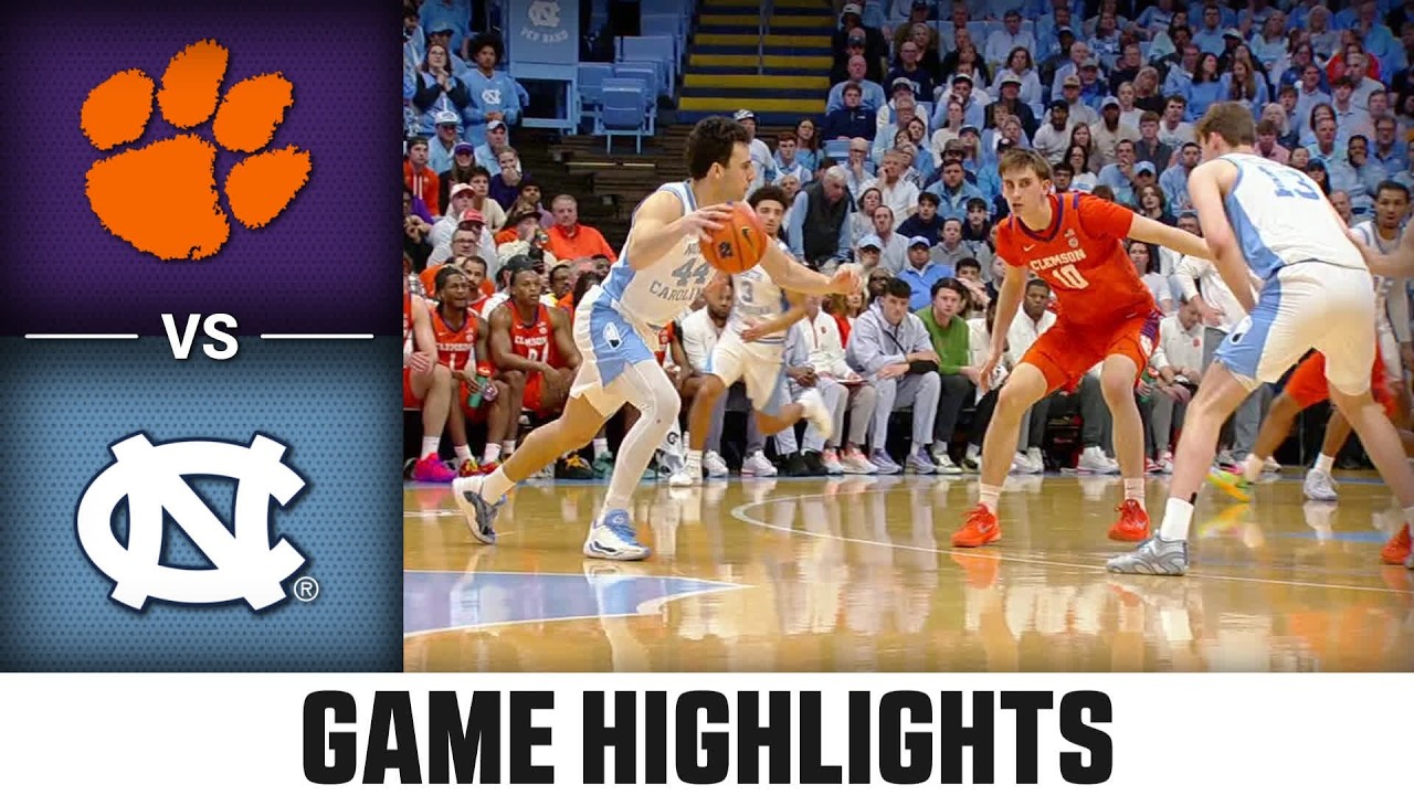 Clemson vs. North Carolina Game Highlights | 2025-26 ACC Men's Basketball