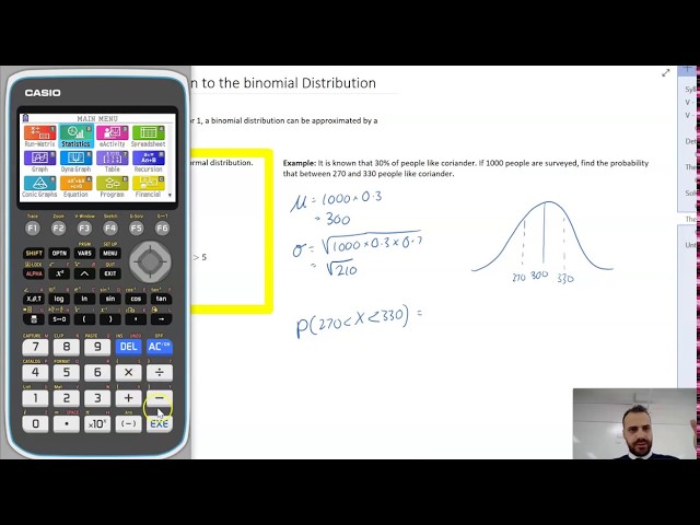 The Normal Approximation to the binomial distribution
