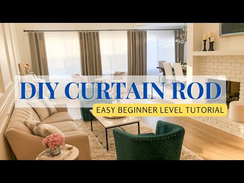 DIY CURTAIN ROD // Easy & Affordable // Custom Curtain rod