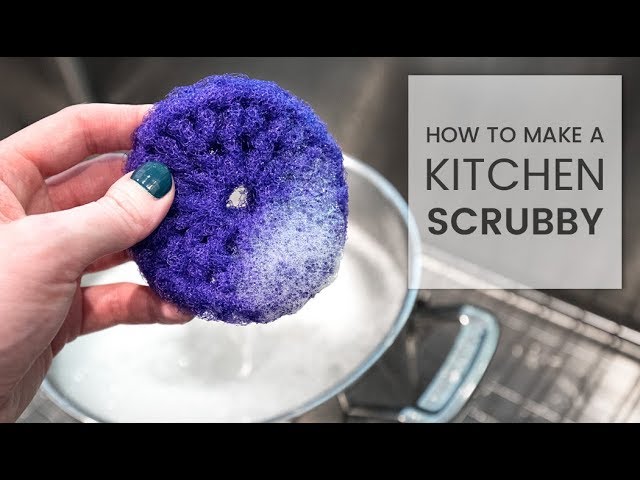 Super fast DIY pot-scrubber made from jute yarn. Plastic free and