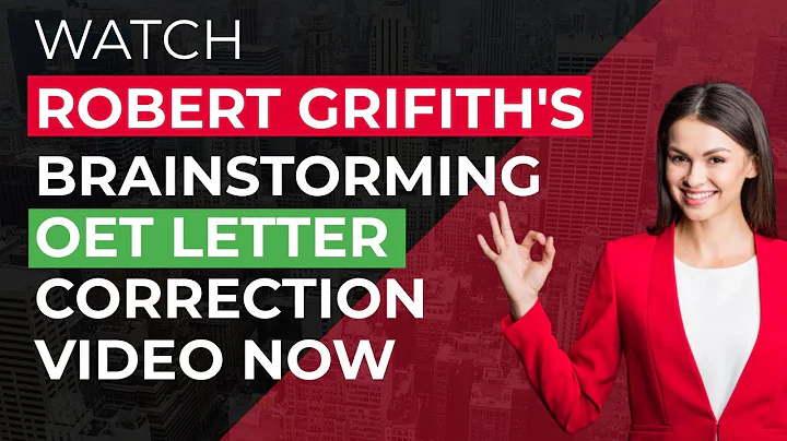 View Robert Grifith's Brainstorming OET Letter Cor...