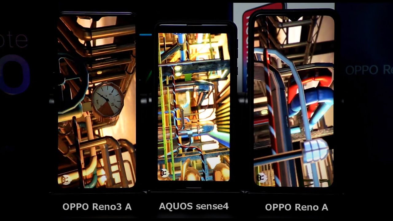 Aquos Sense4 Vs Oppo Reno3 A Vs Oppo Reno A 処理能力が一番高いのはどのスマホ Antutu Benchmark対決 Youtube