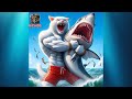  fight shark to save a kitten cat ai kitten