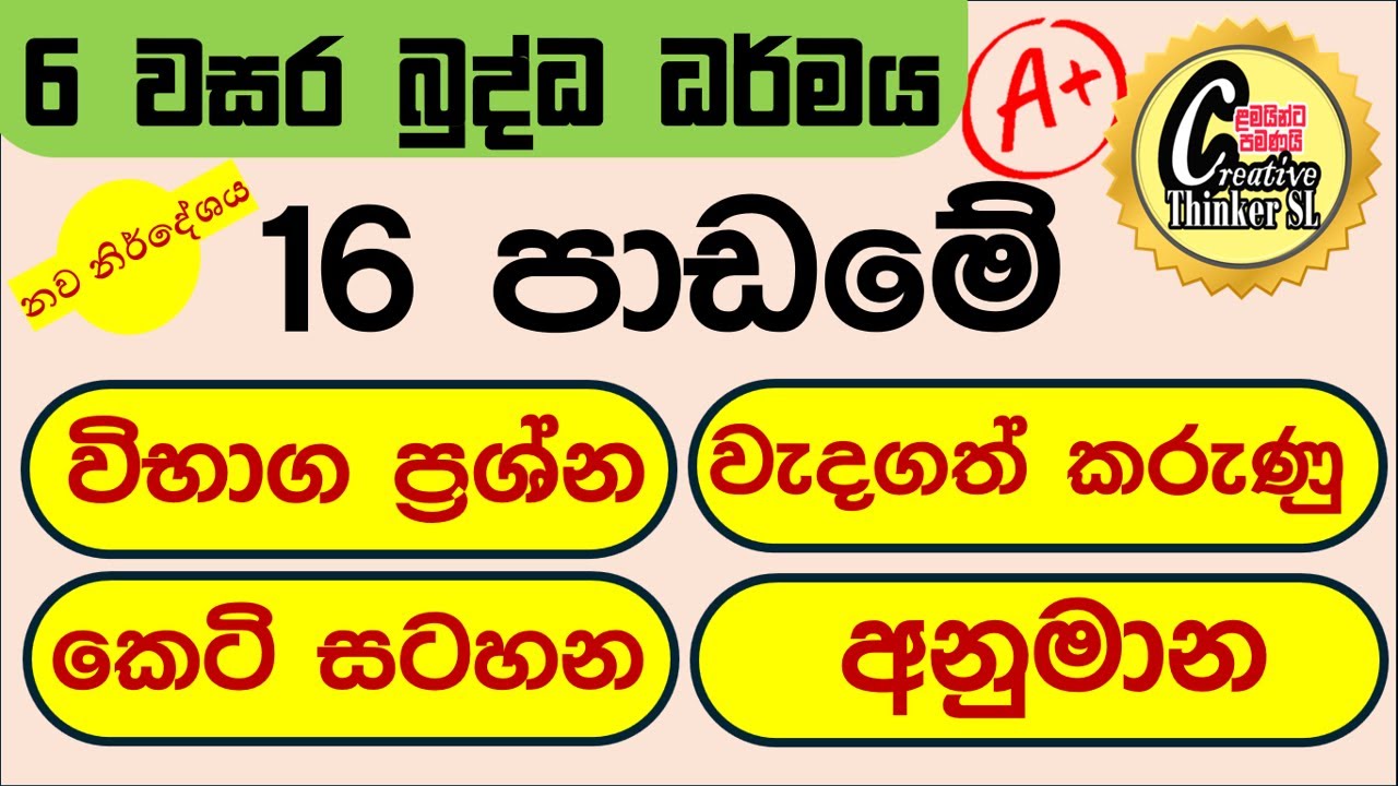 6 16 grade 6 Buddhism 3rd Term Test 6 16 grade 6 buddhism 3rd term test