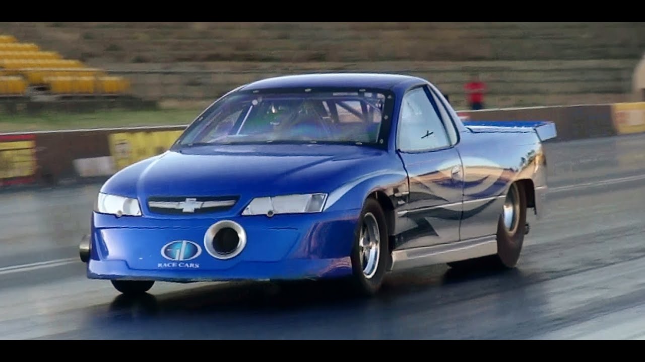 C&V PERFORMANCE V8 TURBO COMMODORE UTE 7.63 @ 161 MPH SYDNEY DRAGWAY 4. ...