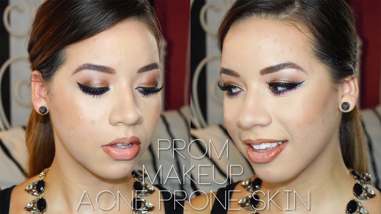 Prom Makeup Tutorial ♡ Acne Prone Skin - YouTube