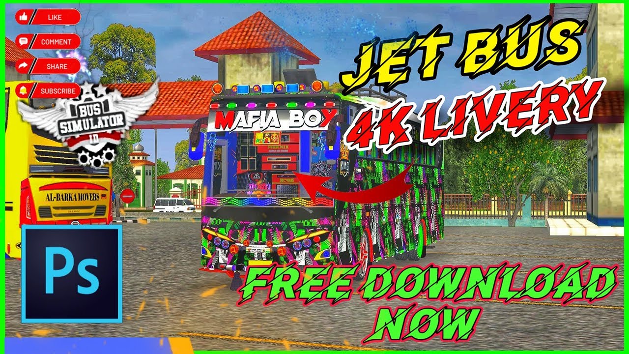 JET BUS 4K LIVERY FREE DOWNLOAD NOW தமிழ் BUSSID JET LIVERY THAMEESGAMING1 YouTube