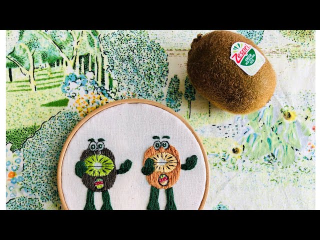 刺繍 Embroidery【ゼスプリ ゴールドキウイ】Zespri kiwi part2 #35