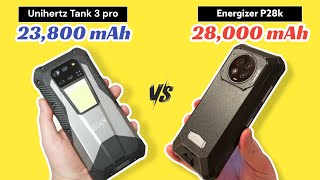 Energizer P28K (VS) Unihertz Tank 3 PRO  Rugged phones with biggest batteries in 2024. #monsters