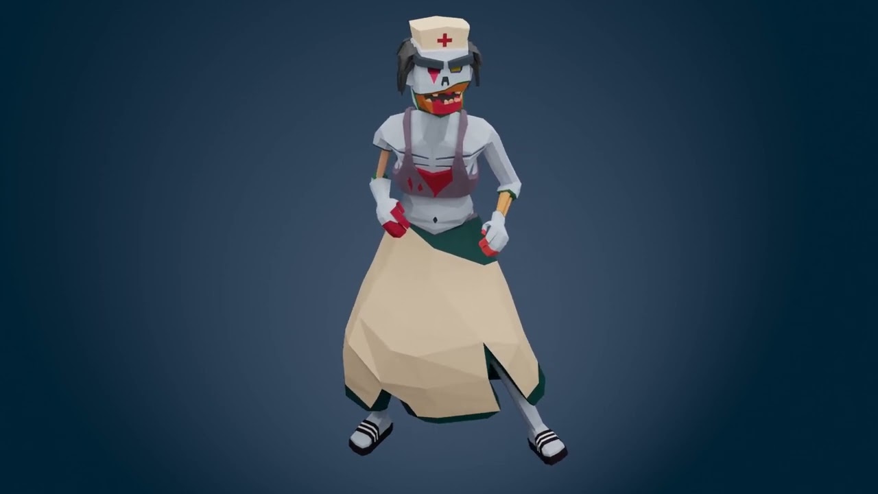 3D Characters Zombie Hospital Lowpoly Pack - Zombie 10
