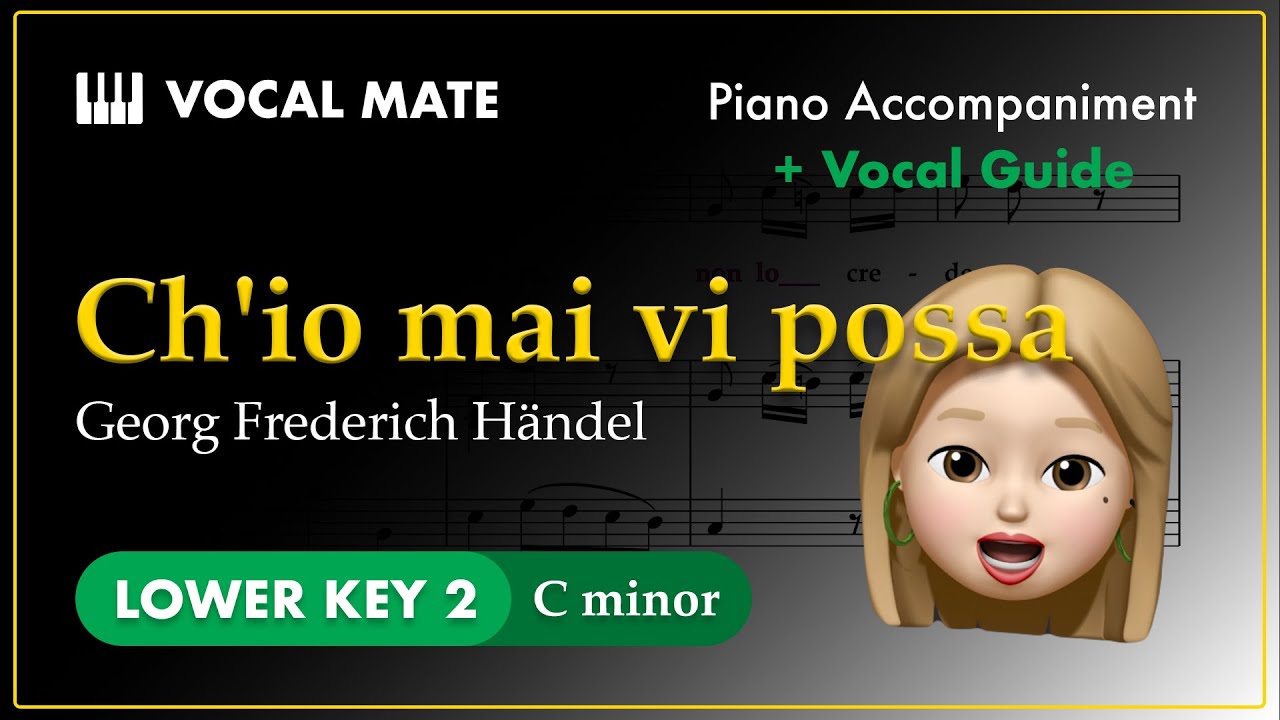 Ch'io mai vi possa - Georg Frederich Händel | C minor | Vocal Guide & Piano Accompaniment 