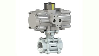 Valworx Air Actuated 3-Piece Stainless Ball Valves - All Stainless