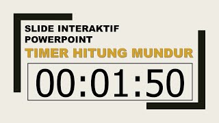 VBA PowerPoint: Tutorial cara cepat membuat Timer hitung mundur