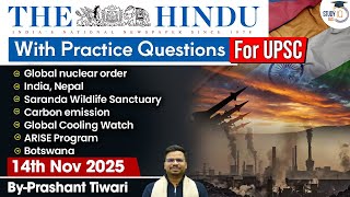 The Hindu Analysis 14Th November 2025 The Hindu News Paper Today With Practice Questions