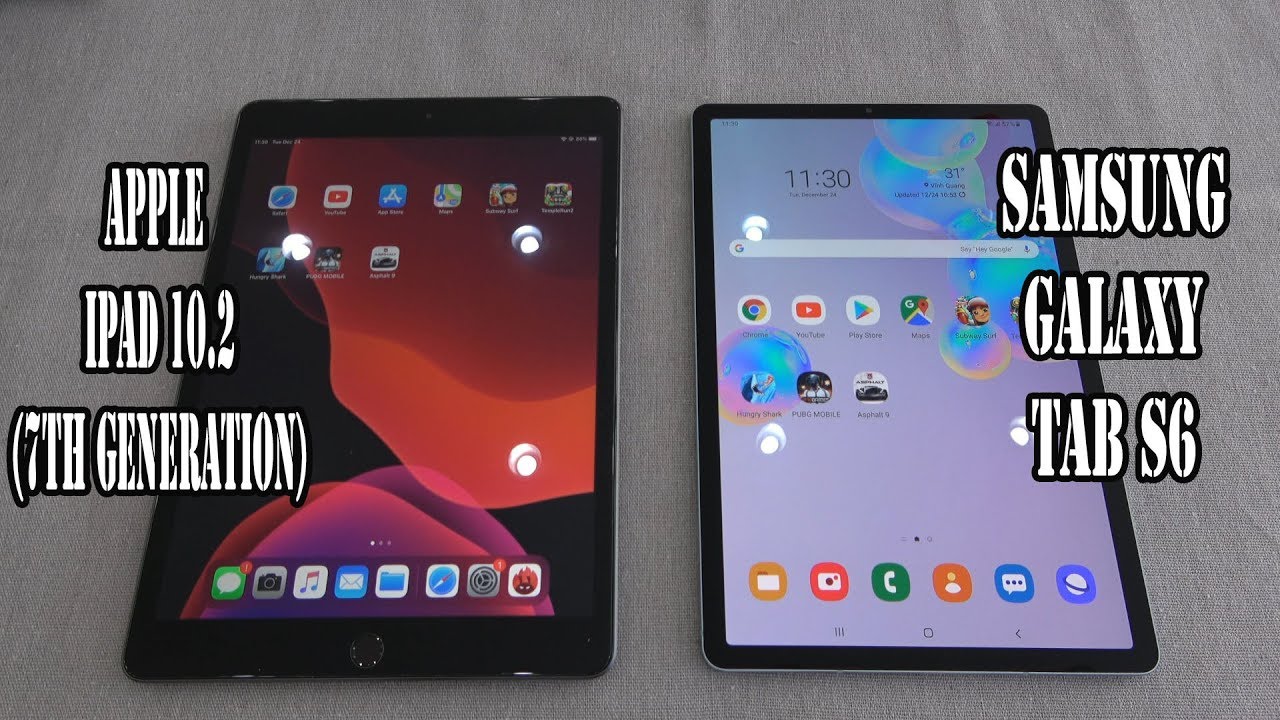 Apple Ipad 102 2019 Vs Samsung Galaxy Tab S6 Speedtest And Camera